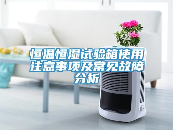 恒溫恒濕試驗箱使用注意事項及常見故障分析