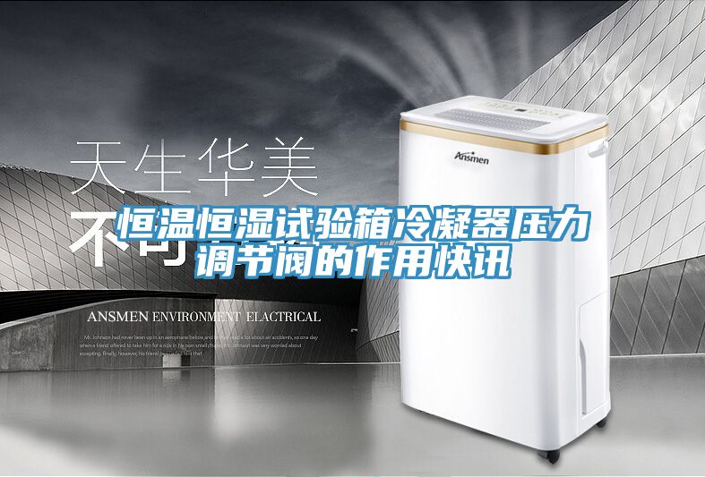 恒溫恒濕試驗箱冷凝器壓力調節閥的作用快訊