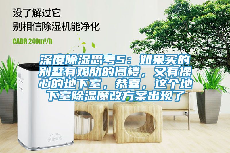 深度除濕思考5：如果買的別墅有雞肋的閣樓，又有操心的地下室，恭喜，這個地下室除濕魔改方案出現了