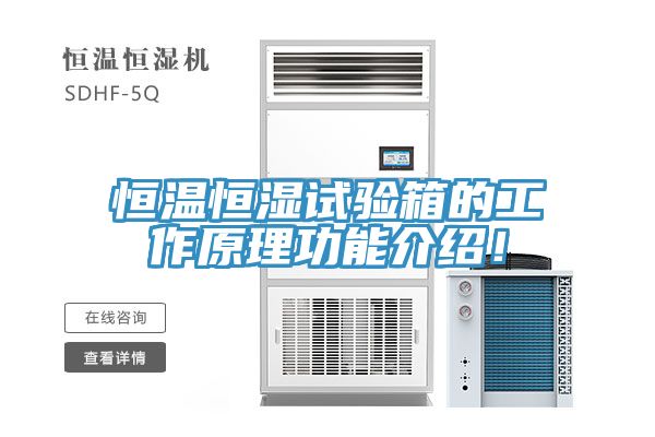 恒溫恒濕試驗箱的工作原理功能介紹！