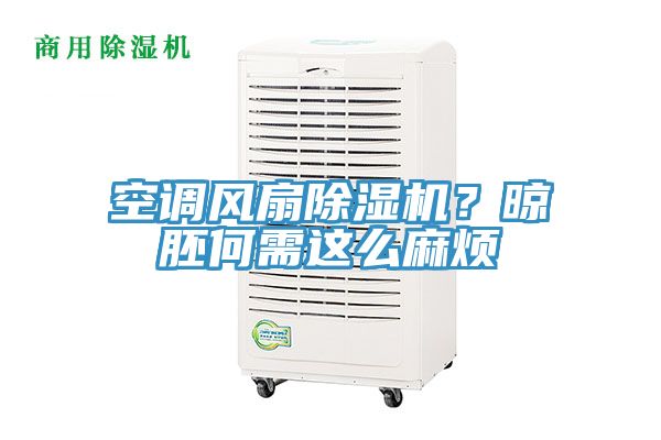 空調風扇除濕機？晾胚何需這么麻煩