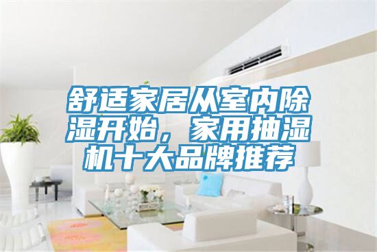 舒適家居從室內除濕開始，家用抽濕機十大品牌推薦