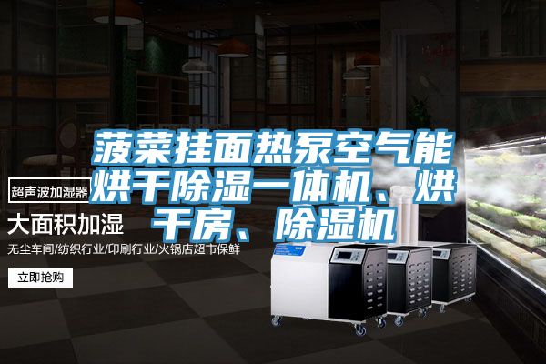 菠菜掛面熱泵空氣能烘干除濕一體機、烘干房、除濕機