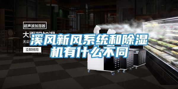 溪風新風系統和除濕機有什么不同