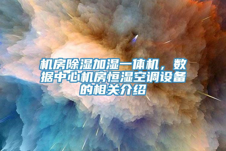 機房除濕加濕一體機，數據中心機房恒濕空調設備的相關介紹