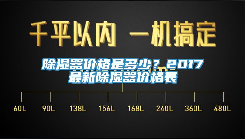 除濕器價格是多少？2017最新除濕器價格表