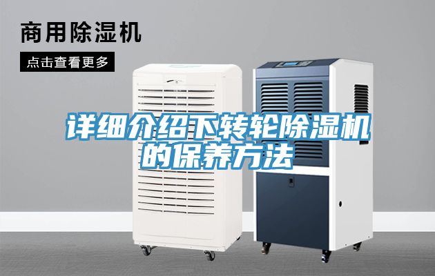 詳細介紹下轉輪除濕機的保養方法